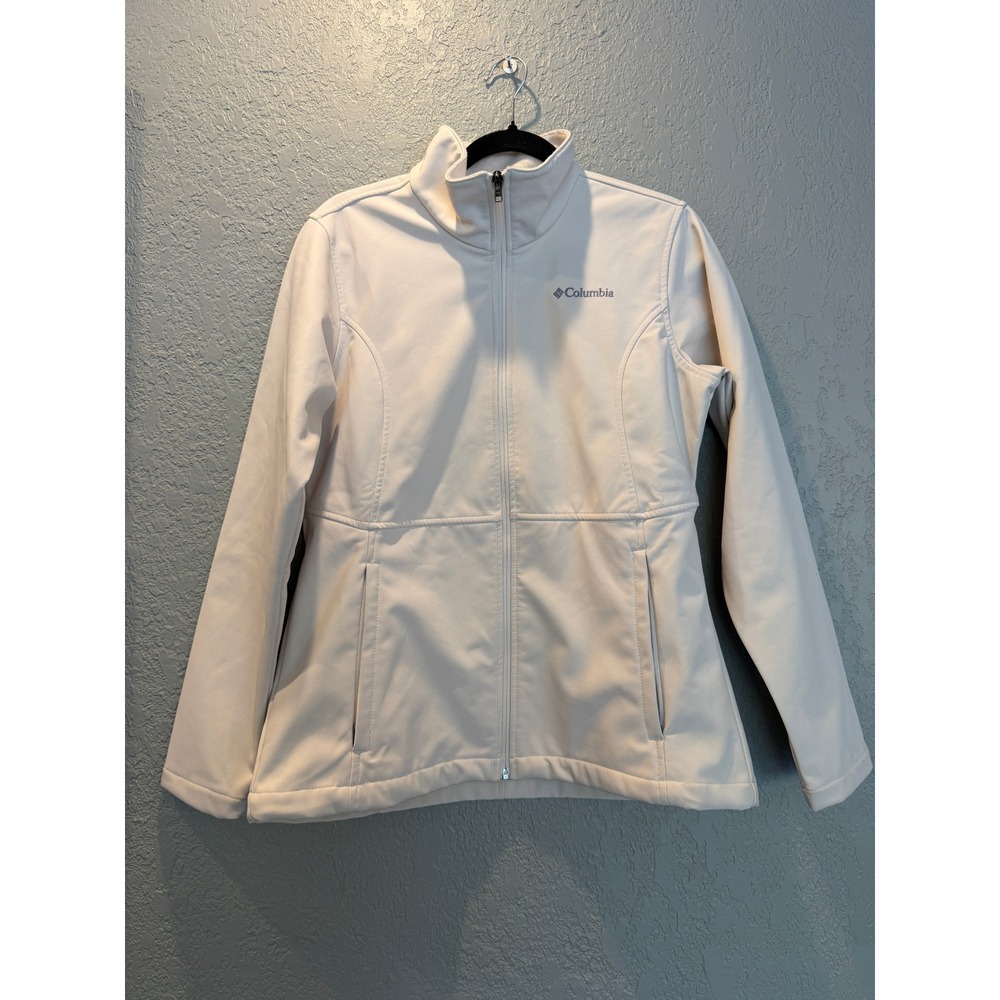 Columbia Womens Kruser Ridge II Softshell Jacket Cream White Full Zip XL